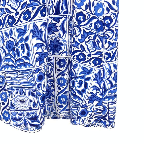 Ann Taylor Maxi Dress Womens Size Small Halter Neckline Blue White Floral Print - Picture 4 of 6